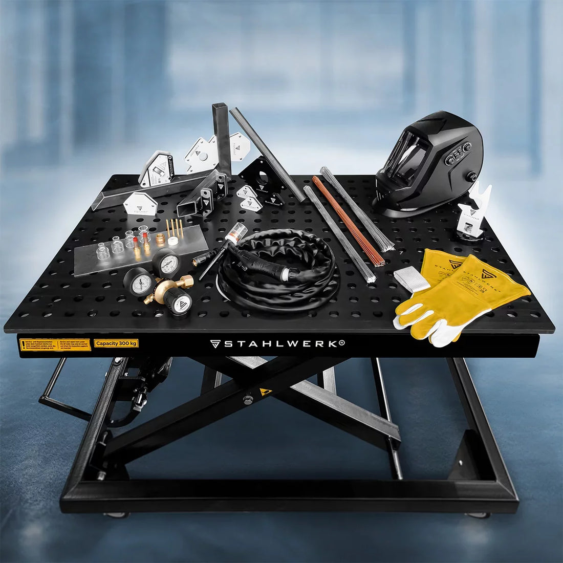 STAHLWERK Poste à souder sous protection gazeuse AC/DC TIG 200 Puls Pro Touch | Inverseur IGBT 200 ampères | Fonction ARC/MMA | Mémoire des tâches | Fonction pulse et spot convient pour l'aluminium et